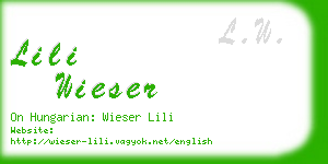 lili wieser business card